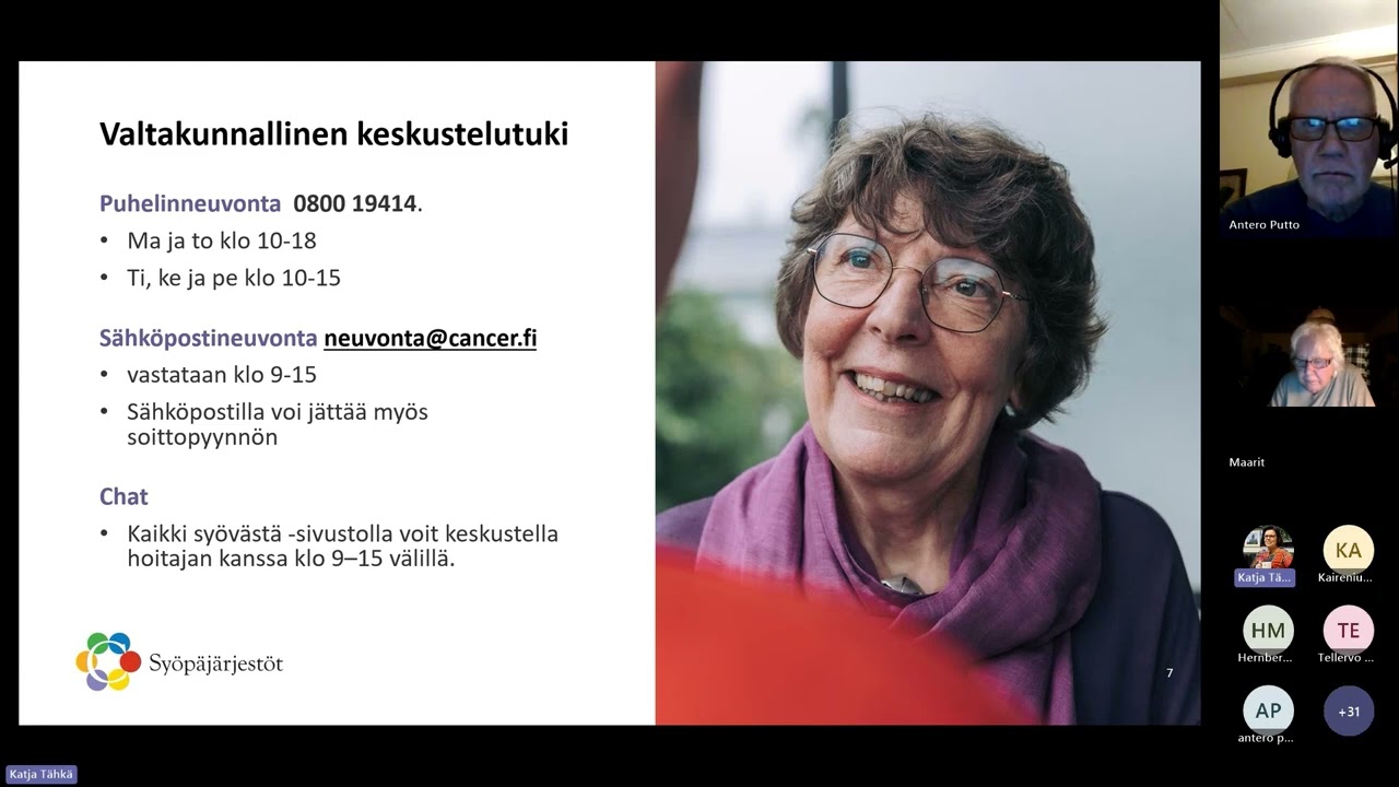 Potilaanpaiva päivä osio 3: Syöpäjärjestöjen palvelut harvinaisia syöpiä sairastaville