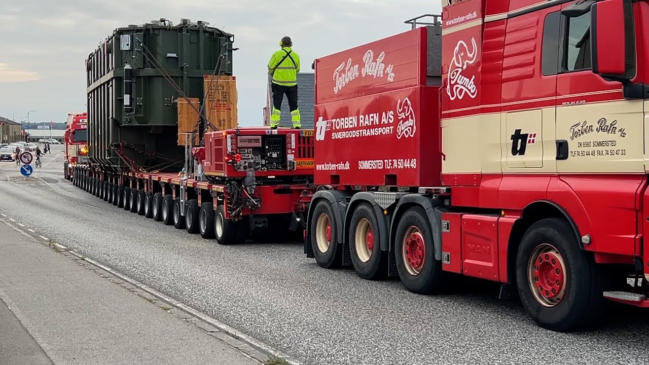 300 ton transformator transporteres fra Hundested havn