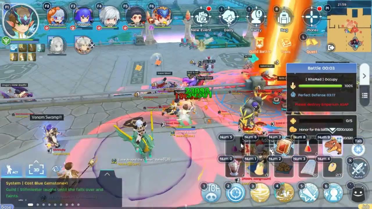 Ragnarok Mobile Classic: RAIJIN vs WE, Xerion, Lunaris WoE (Archbishop PoV)