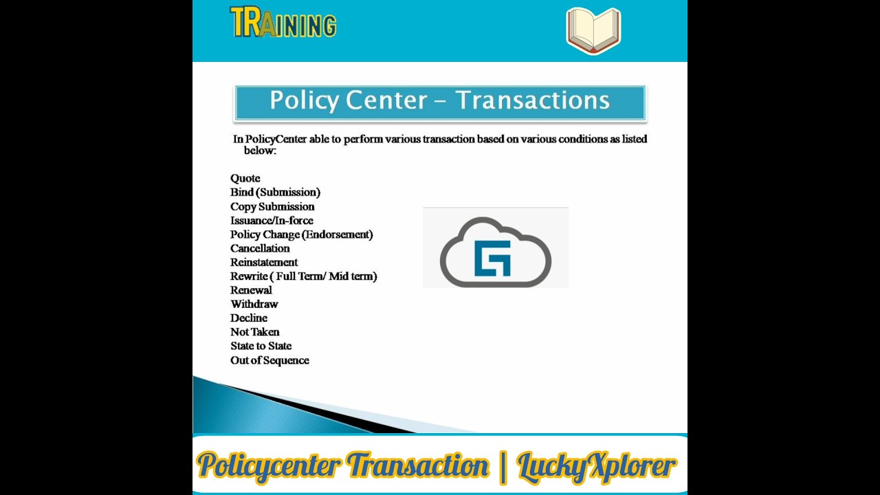 Policycenter Transaction Flows #luckyxplorer #policy #policydetails #guidewire #Transaction #quote