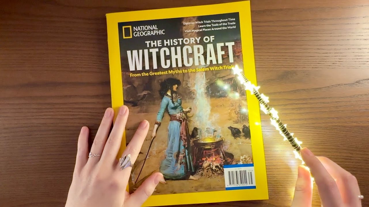 ASMR witchcraft magazine flip through 🎃