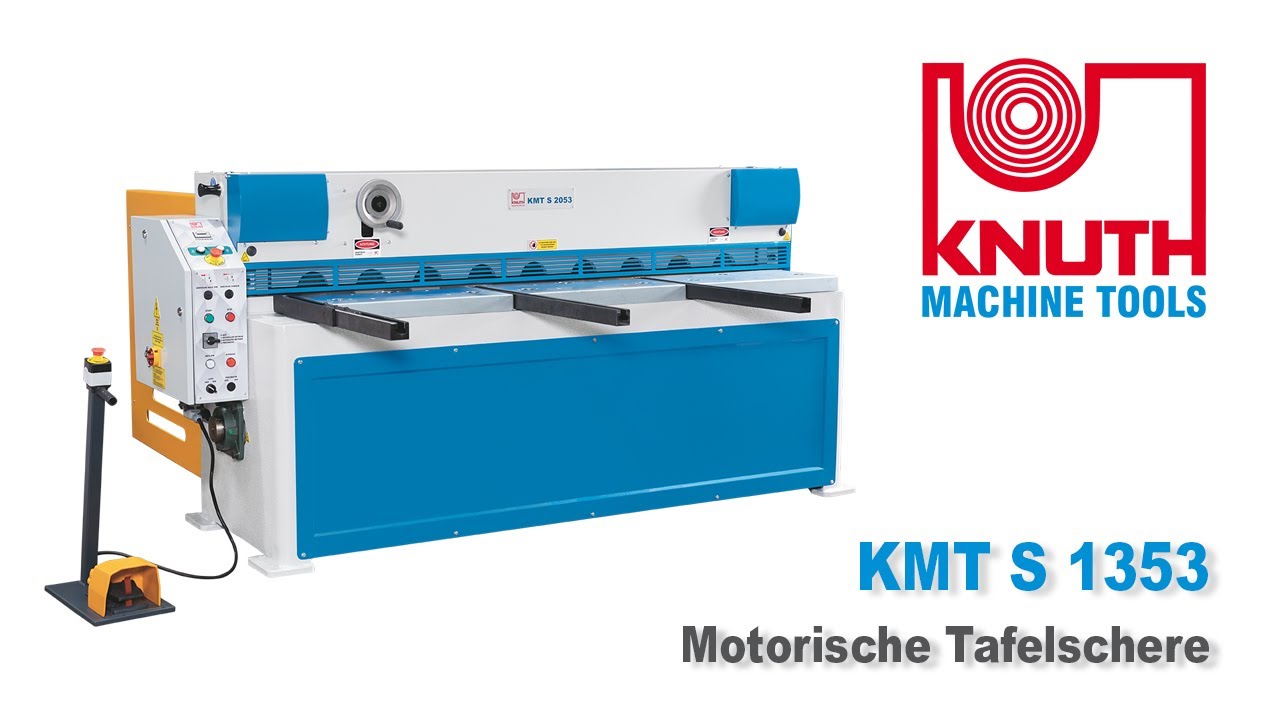 KNUTH - Motorische Tafelschere mit manuell positionierbarem Hinteranschlag
