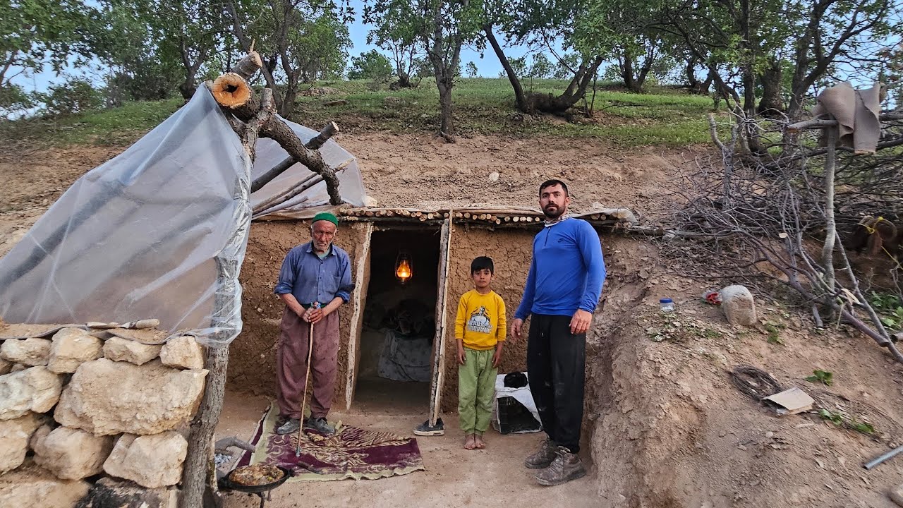 I rebuilt a Nomad cave Shelter | man made old survival shelter 