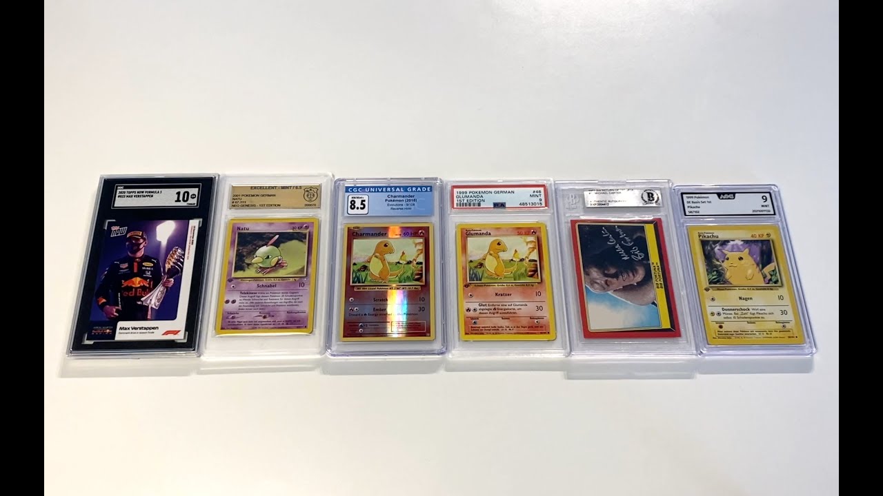 Cases/ H&uuml;llen der top card grading Firmen im Vergleich (PSA, BGS, SGC, CGC, GSG, AOG)