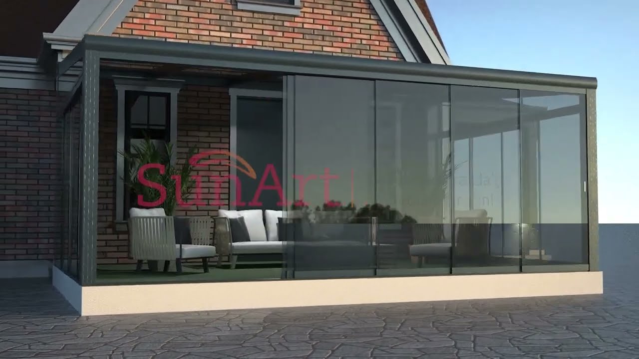 SunArt | Rosa sliding glass wall | Assembly processes - animation