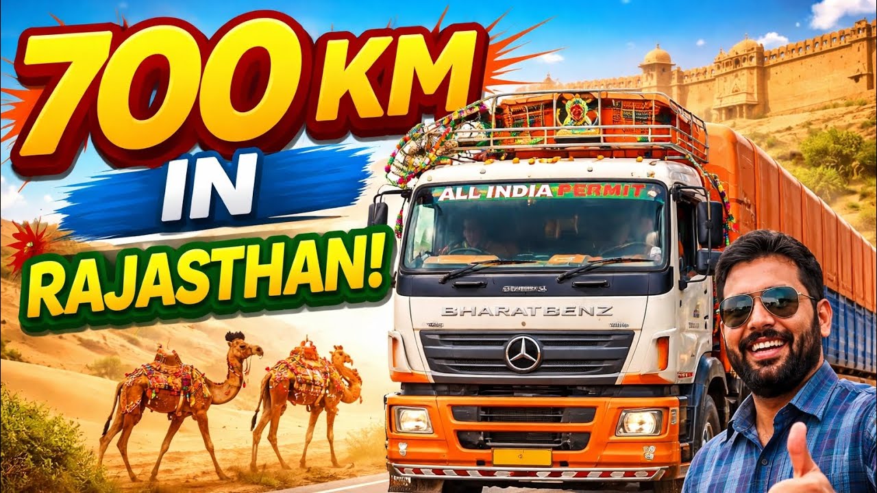 700 kilometres in rajasthan temprature 35°c #trucks #driver nhi 