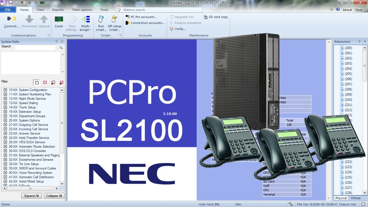 ติดตั้งโปรแกรม NEC PCPro SL2100 V.3.00/3.10 ...EP66