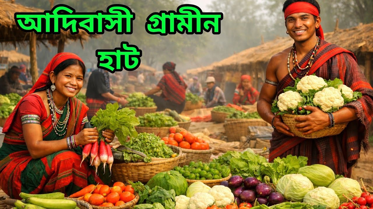 গারো পাহাড়ের কোলে এক বিচিত্র আদিবাসী গ্ৰামীন হাট। বাঁকাকুড়া।