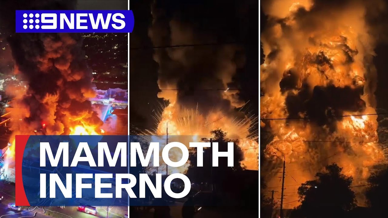Huge inferno at Sydney waste facility | 9 News Australia