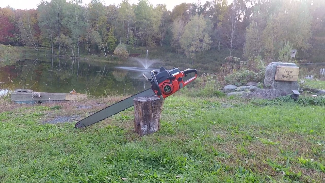 Echo CS 900EVL - Startup, Walkaround & Idle.  90cc Godzilla