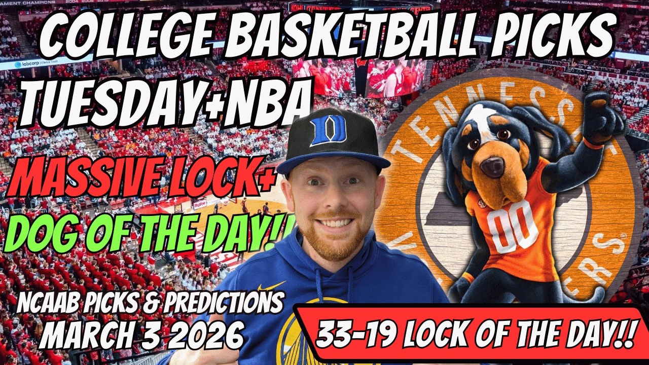 College Basketball Picks Today Tuesday 3/3/2026 | Free NCAAB Best Bets, Props, and Predictions