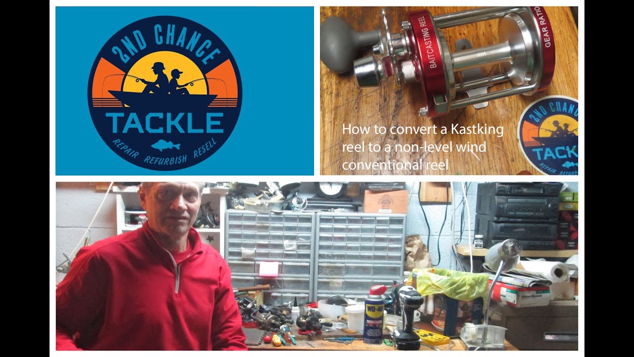 How and why to convert a KastKing Rover fishing reel from line guide to a conventional reel