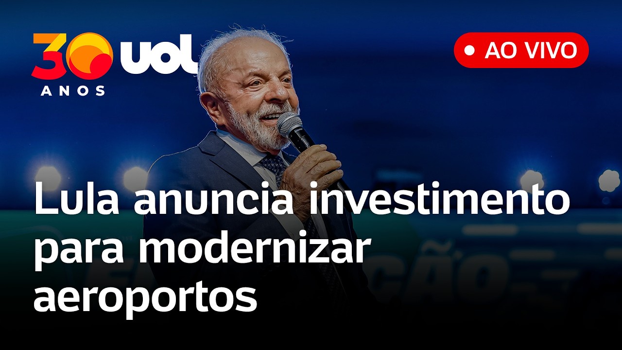 Lula fala ao vivo durante anúncio de investimentos para ampliação e modernização de aeroportos