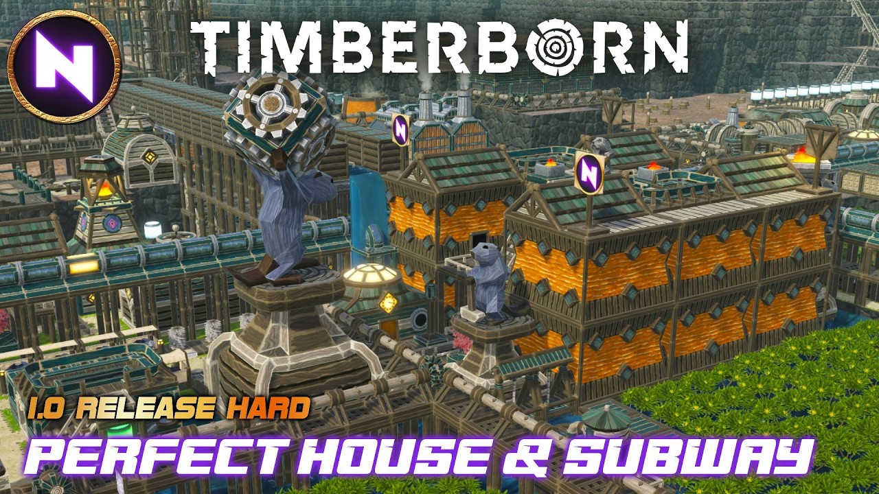 Underground TUBE Network with PERFECT HOUSING Design | 06 | TIMBERBORN 1.0 [Hard] | Lets Play
