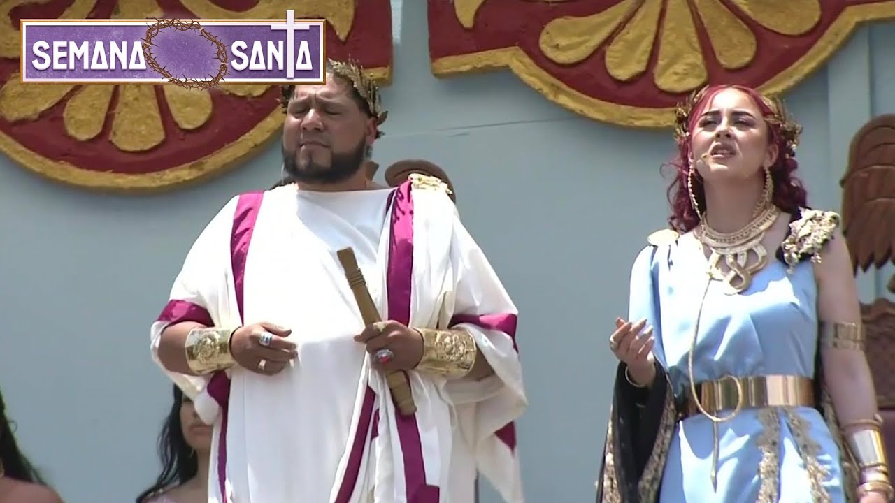 Esposa de Poncio Pilatos le pide no condenar a Jesús | Pasión de Cristo 2023
