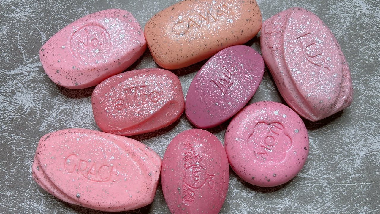 SOAP ASMR 💖 PINK DRY SOAPS 💖 DRY SOAP CUTTING 💖 ODDLY SATISFYING 💖 SOAP CRUNCH 💖 SLEEP AID