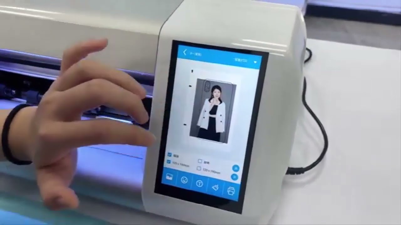 Film Cutting Machine connect Printer for back film