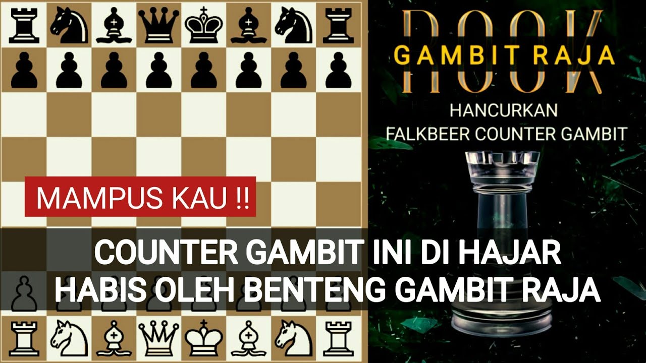 BENTENG GILA !! GAMBIT RAJA menghancurkan Falkbeer Counter Gambit