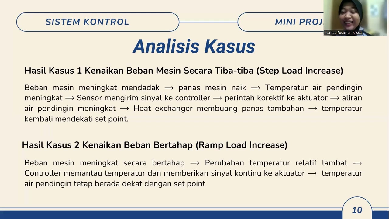 Studi Respons Sistem Pendingan Terhadap Kenaikan Beban Mesin
