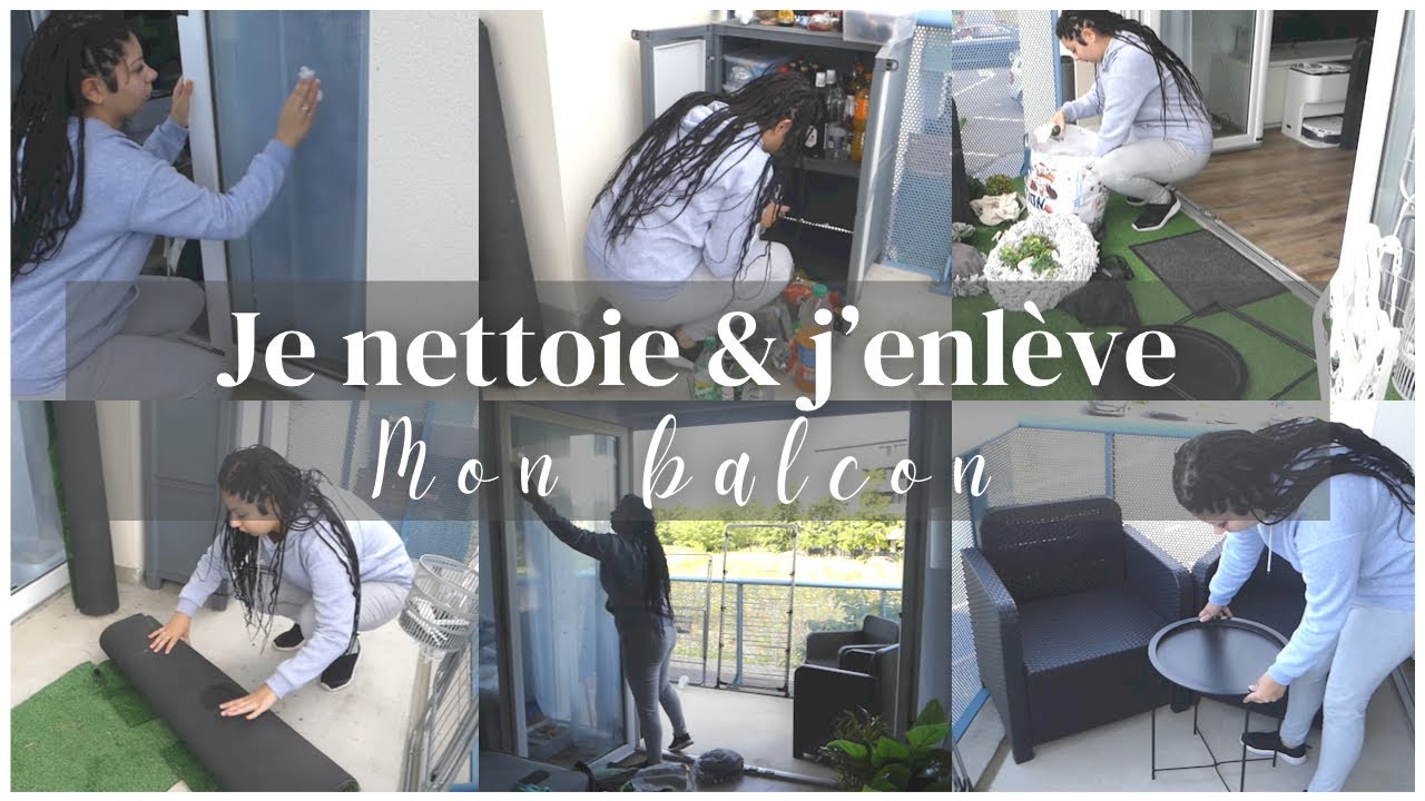 JE NETTOIE MON BALCON ET J’ENLÈVE LA DÉCORATION 🧼