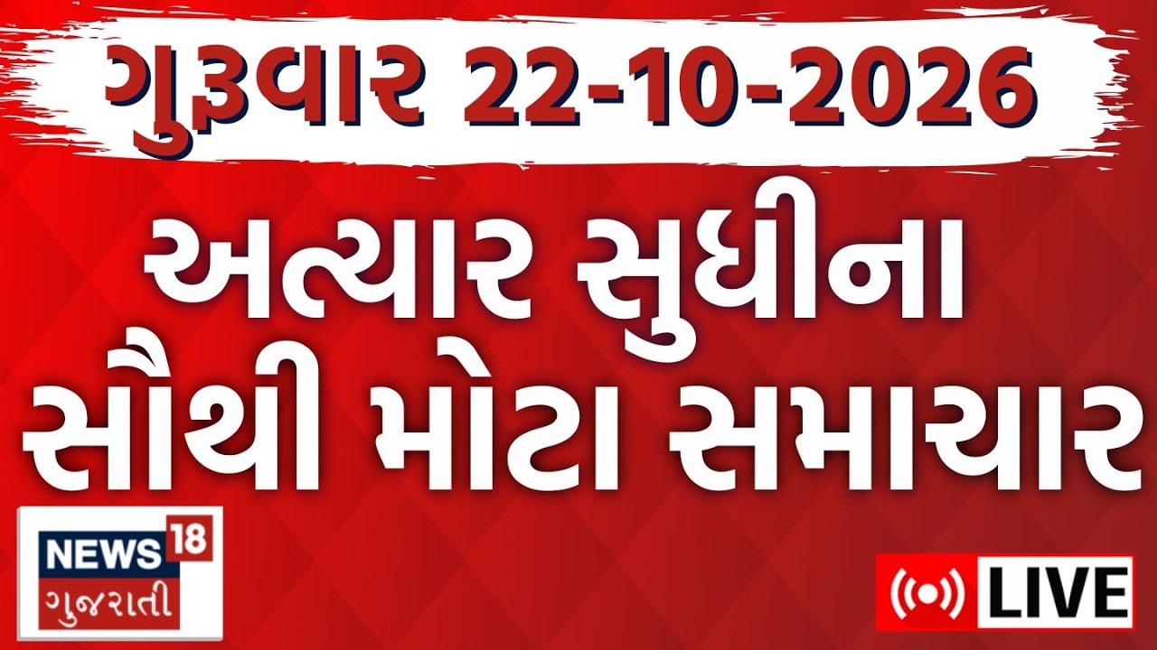 Gujarat 6 PM News Live | આજના તમામ મોટા અને મહત્વના સમાચાર। Fatafat News | Weather | News18 Gujarati