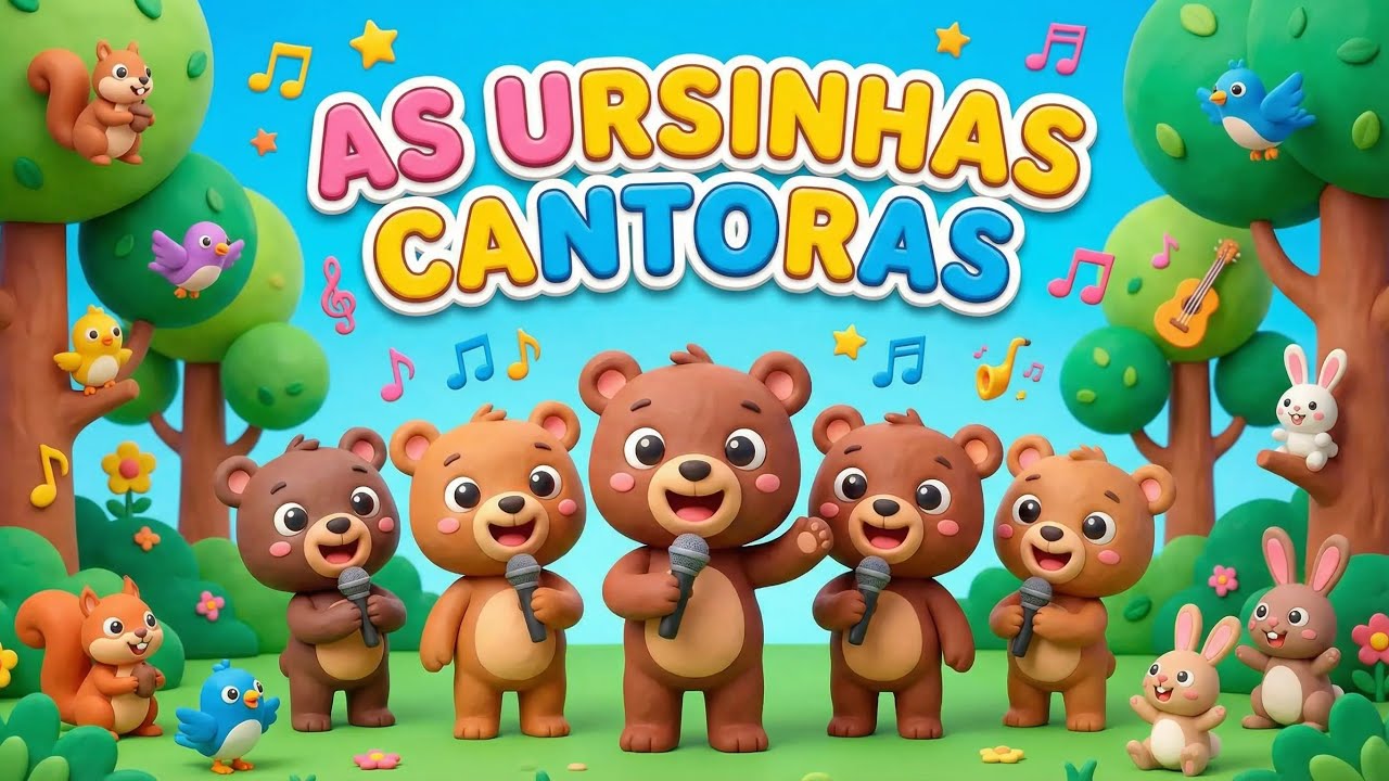 AS URSINHAS CANTORAS 🧸🎵 | Can&ccedil;&otilde;es divertidas para os amiguinhos bichos! 🐸🐶🦁🐘🐒🌈