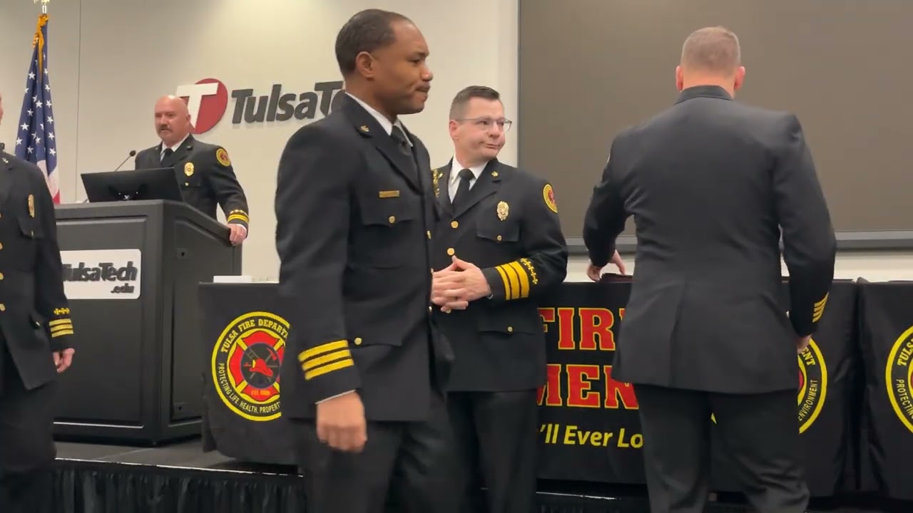 Tulsa Fire Department promotional badge presentation ceremony. 01/19/2023