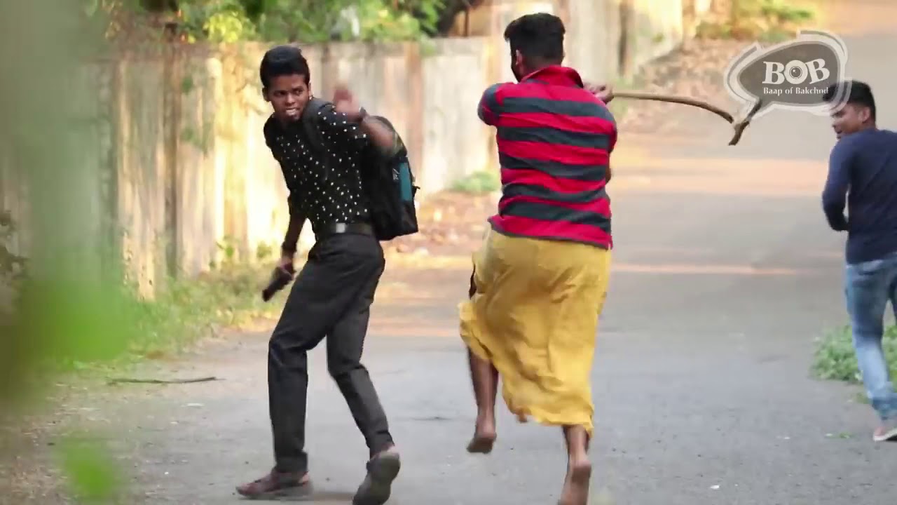 Psycho Guy On Street Prank   Baap Of Bakchod   Raj