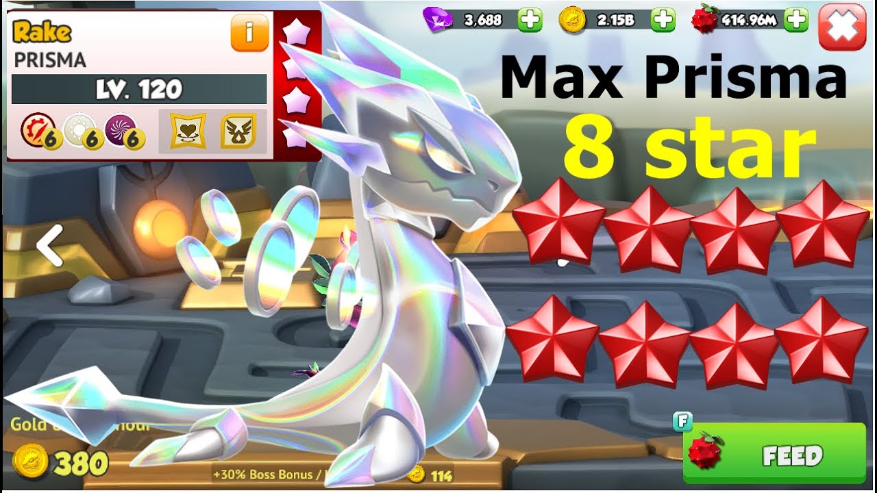 Max Tyrant Prisma Dragon Upgrade 8 Star-Dragon Mania Legends | Artoba Dragon Board | DML