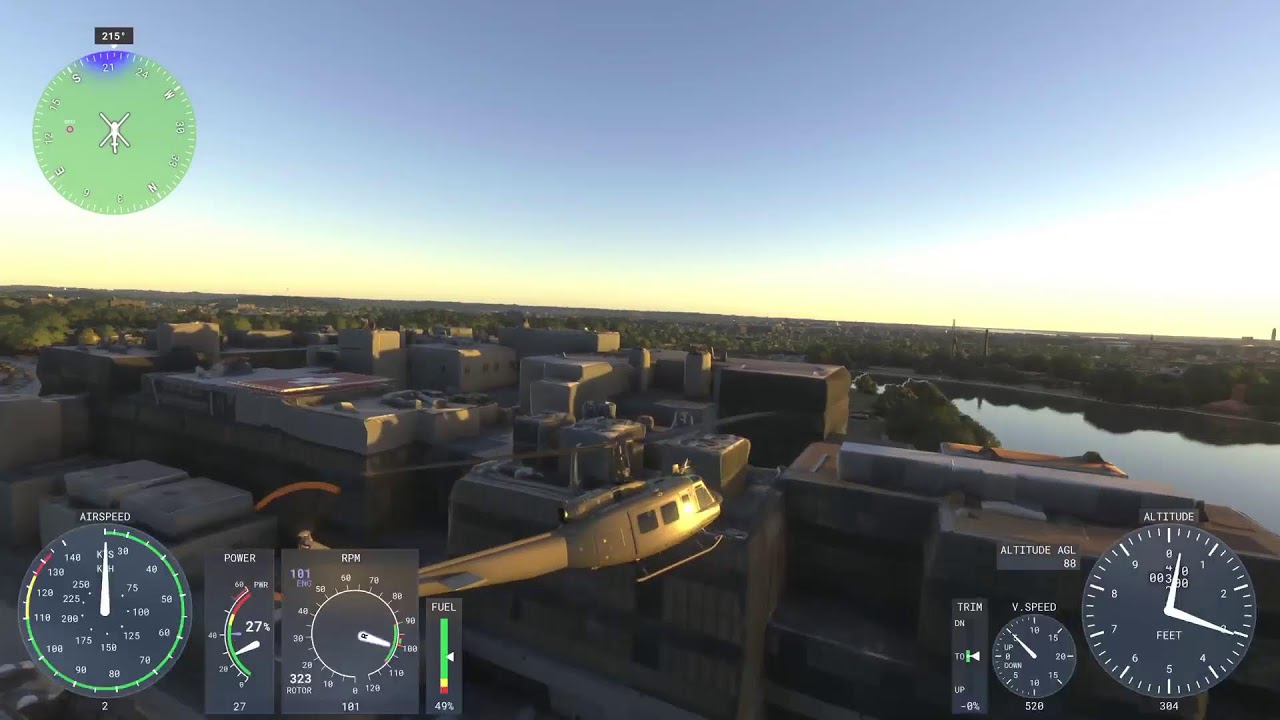 Microsoft Flight Sim PS5 Live - Washington DC Helicopter Flight