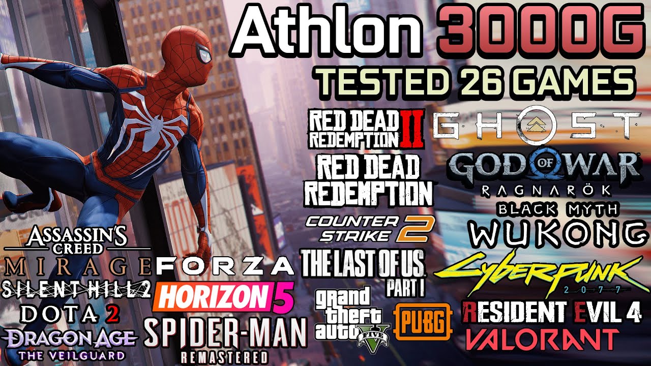 Athlon 3000G Vega 3 : Test in 26 Games - Will a CPU with 2 cores handle games? Almost!