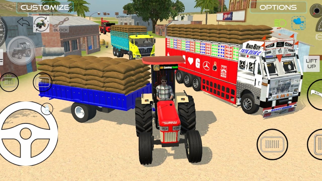 🔴Drive JCB and Uploading 🪨🏗Stone From Dumper🌋 Truck in Game #truck​​ #jcb​​ #tractor​​ #dumper​​