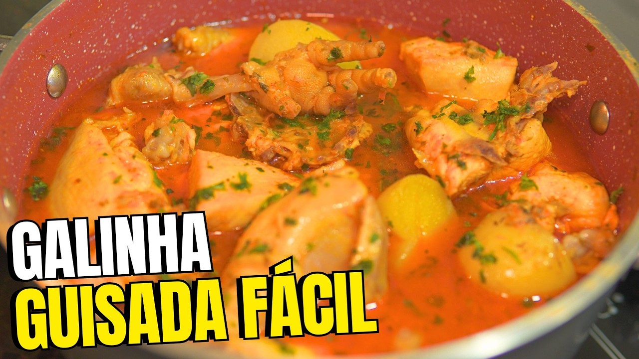 GALINHA GUISADA COM BATATA | Como guisar frango