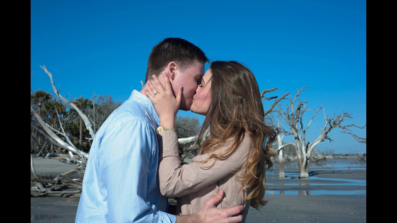 Dan + Priscilla's Surprise Beach Proposal in Charleston