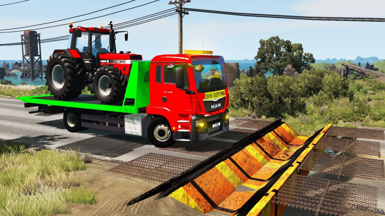 Cars vs Upside Down Speed Bumps #17 | BeamNG.DRIVE