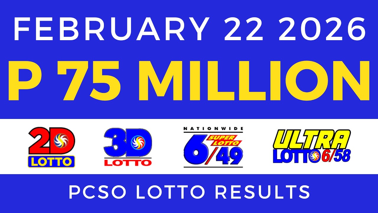 Lotto Result Today 9pm February 22 2026 PCSO
