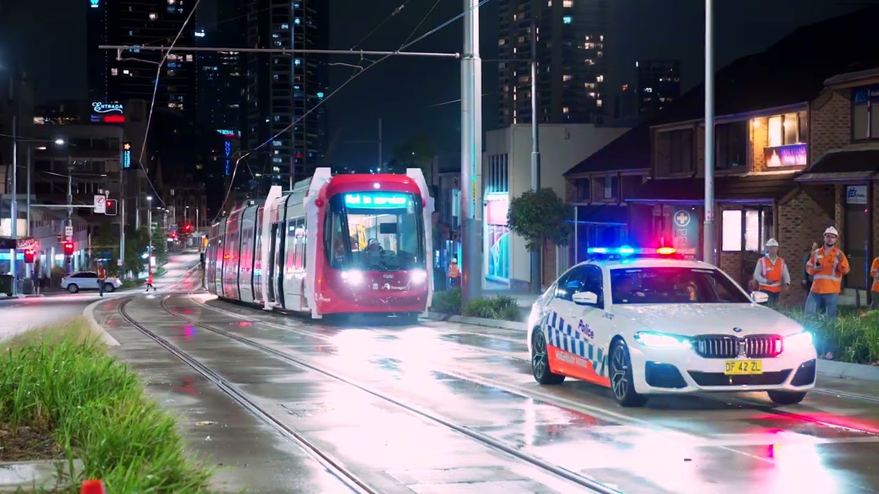 Light Rail V TramTesting in Parramatta CBD