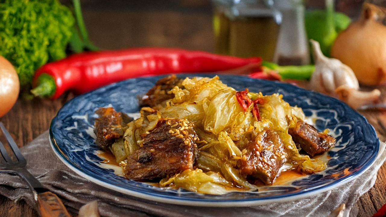 Vegetables are important, so I wrapped my meat in cabbage!
