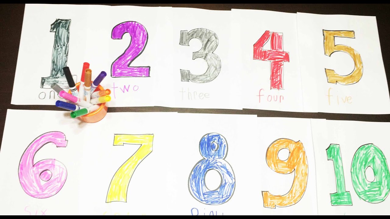 Crayola Markers, Learning Colors and counting numbers 1-10