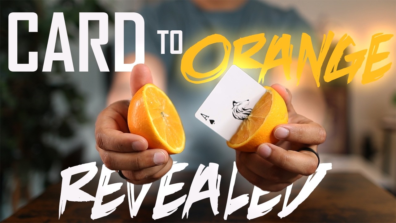 CARD To ANY Location Trick - Inside of an ORANGE!?!