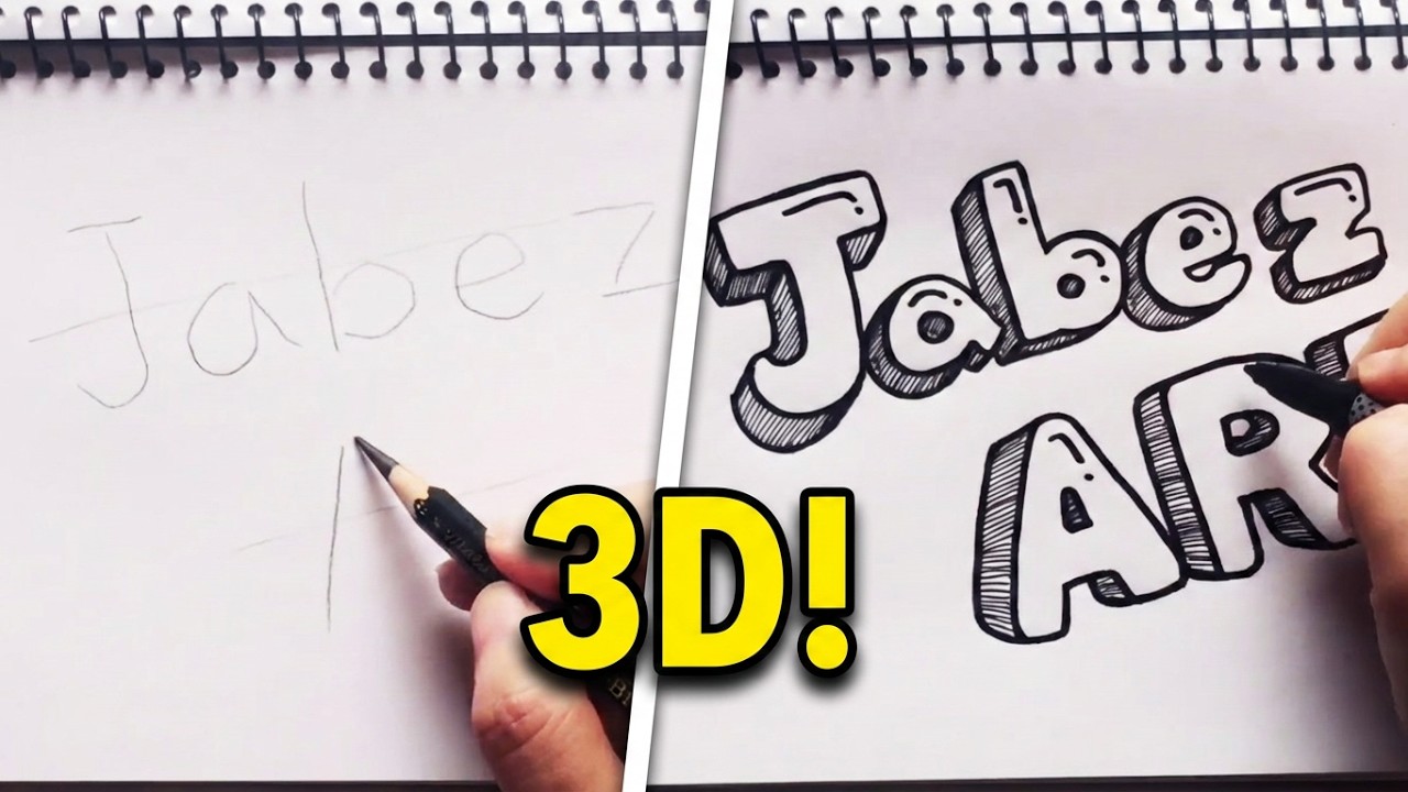 《塗鴉畫Day 26》如何畫出3D的英文字體