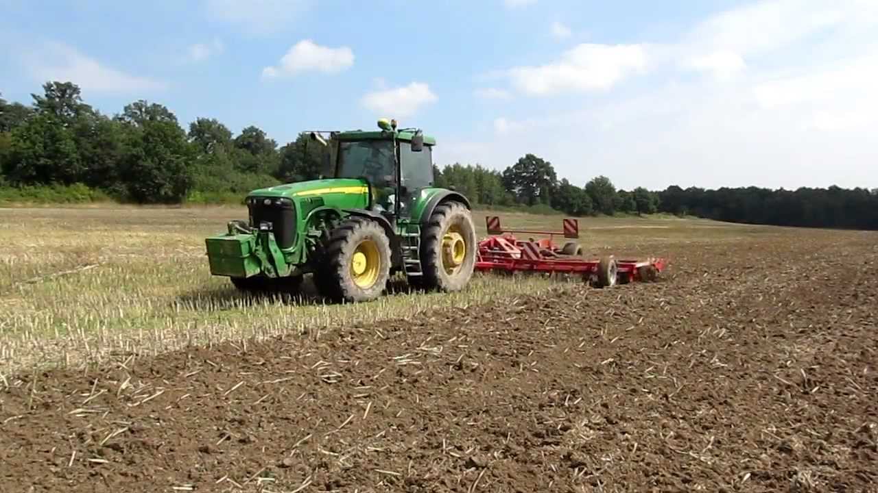 Uprawy pożniwne 2011 - talerzowanie (John Deere 8420 & 8430)