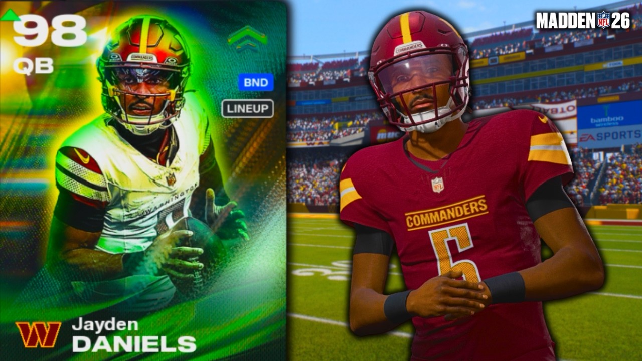 Джейден Дэниелс — ЛУЧШИЙ квотербек в тематической команде Commanders в Madden 26 Ultimate Team!