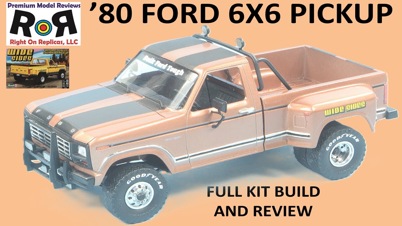 Комплект для сборки и обзор пикапа Ford Dually 14546 1980 года выпуска с широкими боковинами.