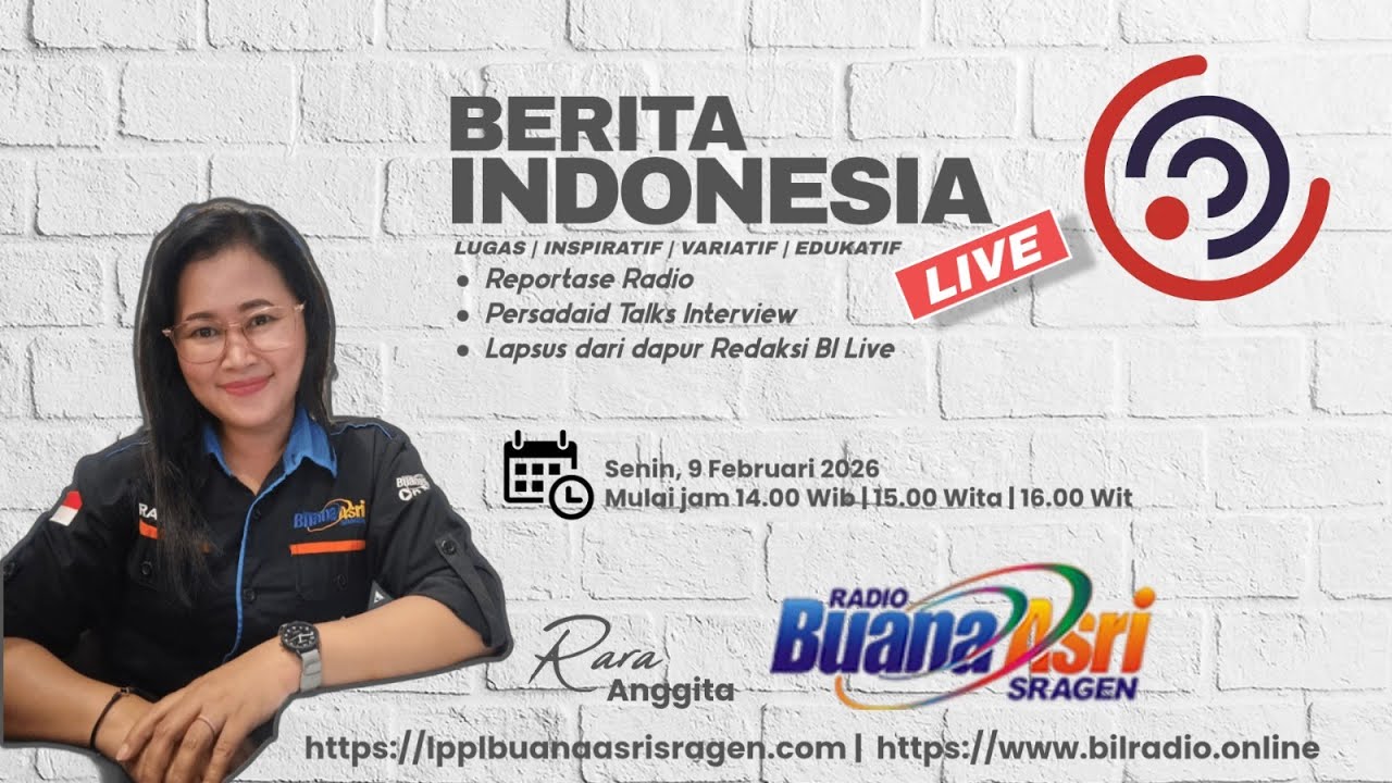 BERITA INDONESIA LIVE | Bersama Buana Asri Sragen | Senin, 9 Februari 2026