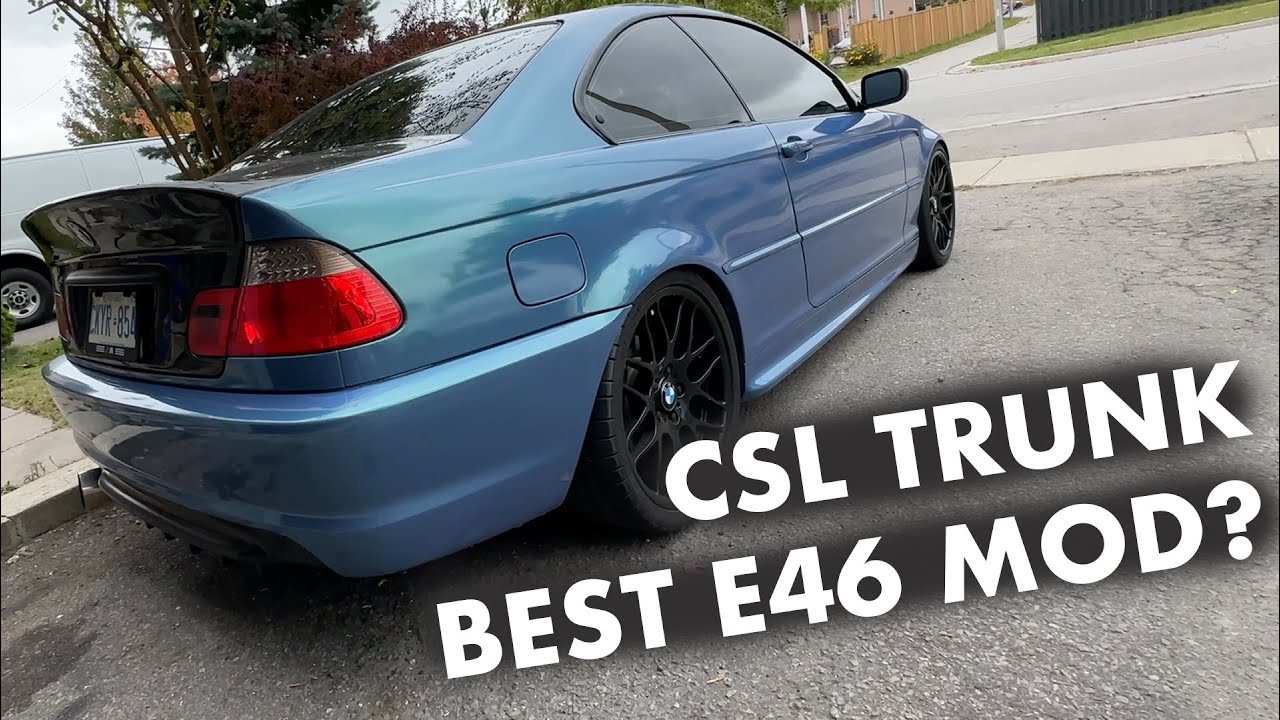 EPIC E46 CSL TRUNK INSTALL | HOW TO INSTALL A CSL TRUNK ON YOUR BMW E46 DIY