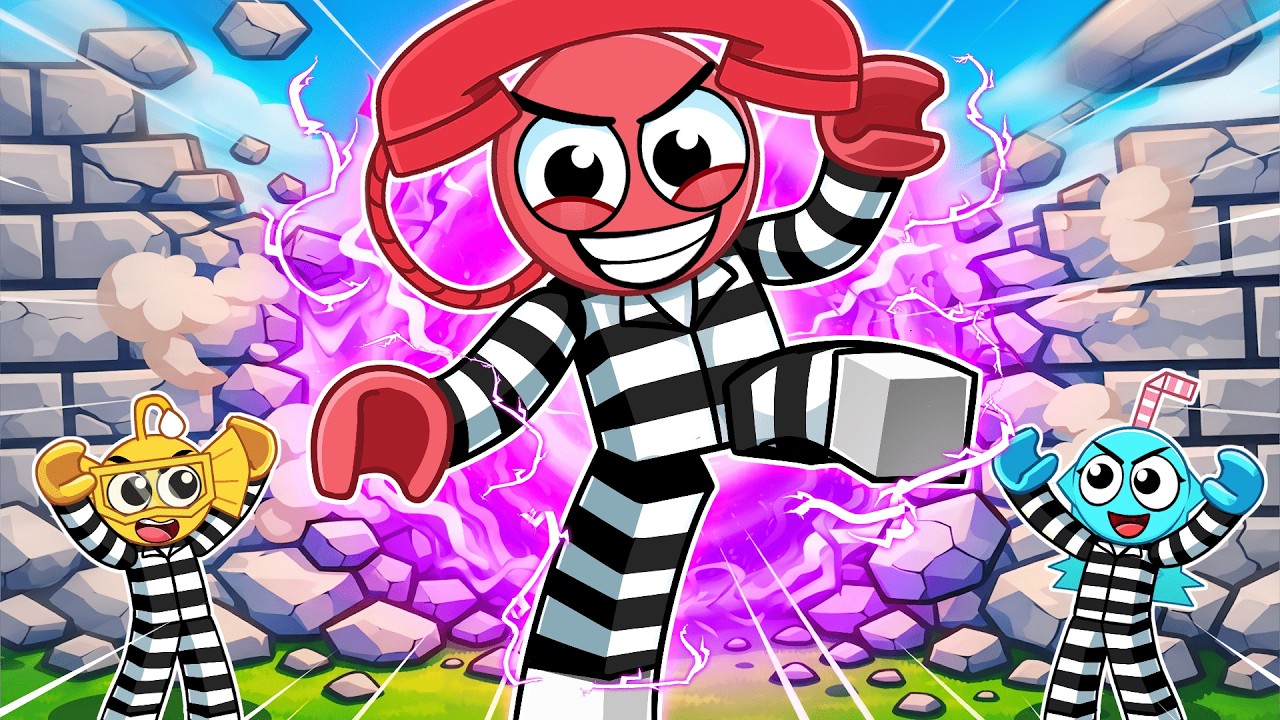 KICKING WALLS to Escape PRISON in Roblox!