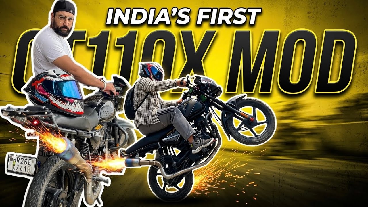 Modified ct110x 1 in India 🇮🇳 bajaj ct110x full modified exhaust modified in karol bagh delhi