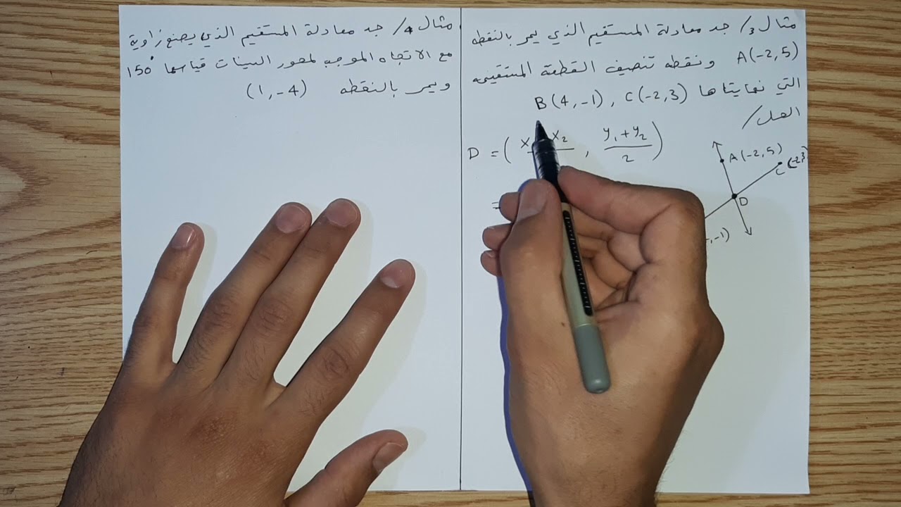 معادلة المستقيم/الفصل السادس/الرابع العلمي/(محاضرة 13)