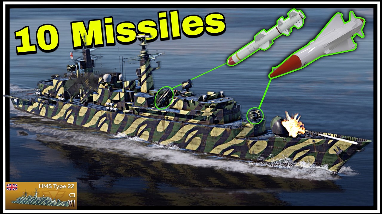 HMS type 22 - 4x Harpoon missiles + 6x Sea Wolf | war thunder mobile